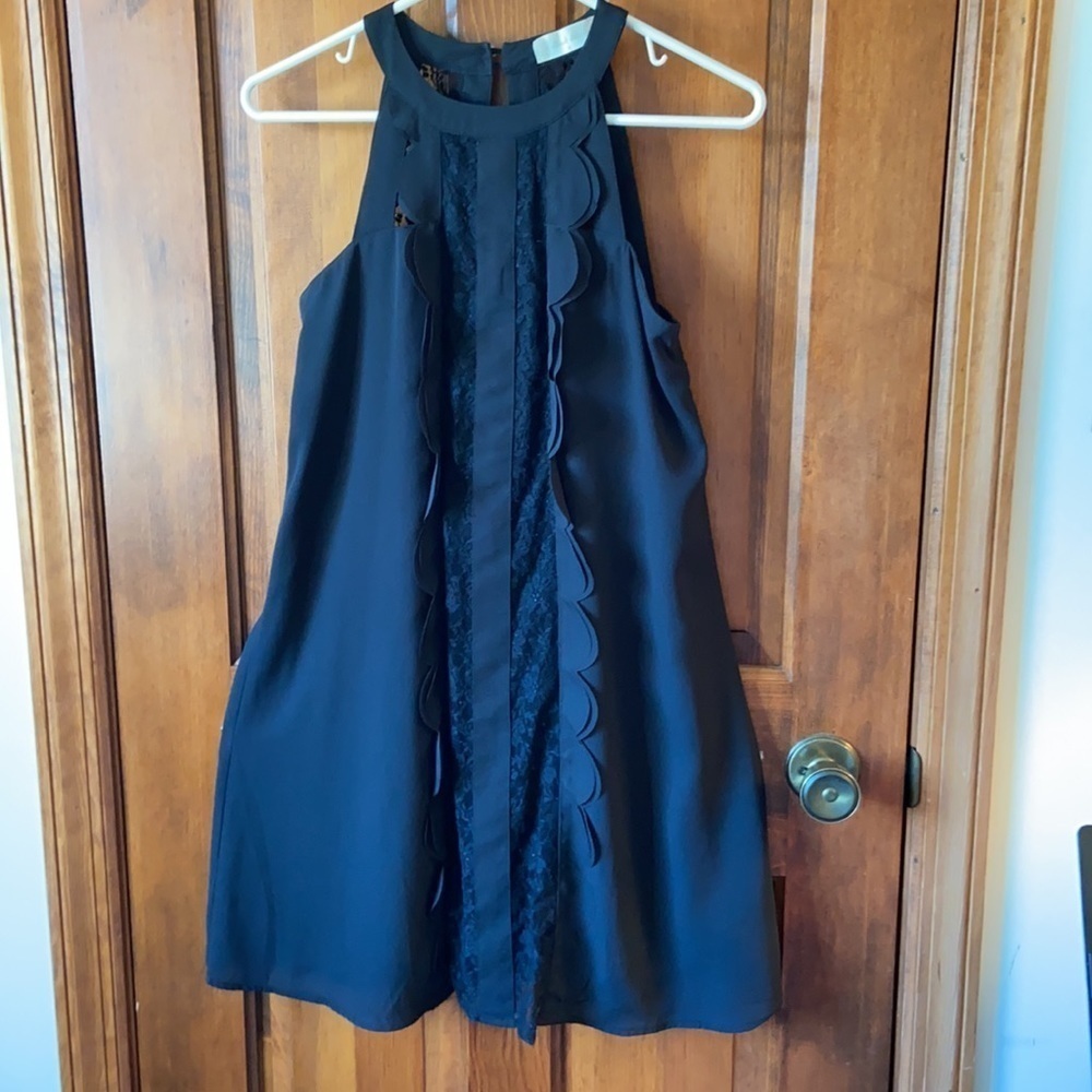 Altar’d State Black Halter Shift Dress in Small